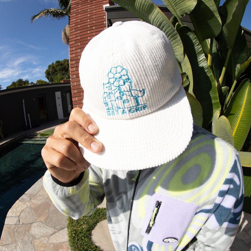 get-a-grip-6-panel-corduroy-strapback-white_1 Get A Grip 6 Panel Corduroy Strapback (White)