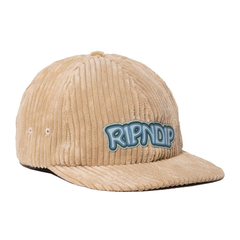 Intertwined 6 Panel Corduroy Strapback (Khaki)