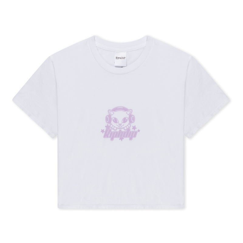 Kawaii Nerm Cropped Baby Tee (White)