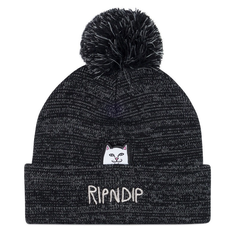 Lord Nermal Pom Beanie (Black/Charcoal)