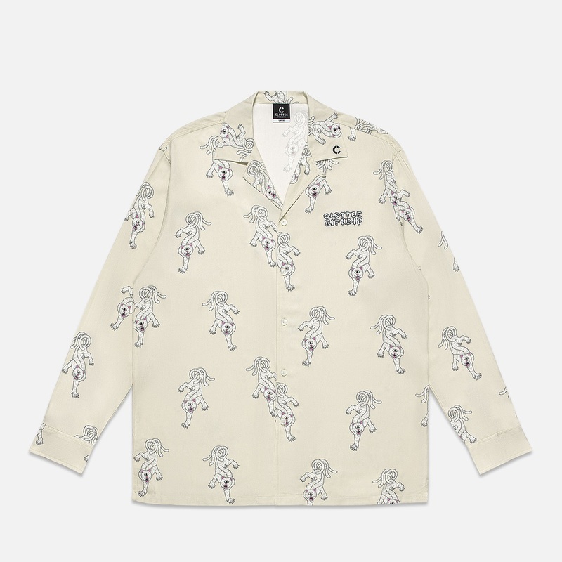 Ripndip x Clottee Long Sleeve Button Up (Grey)