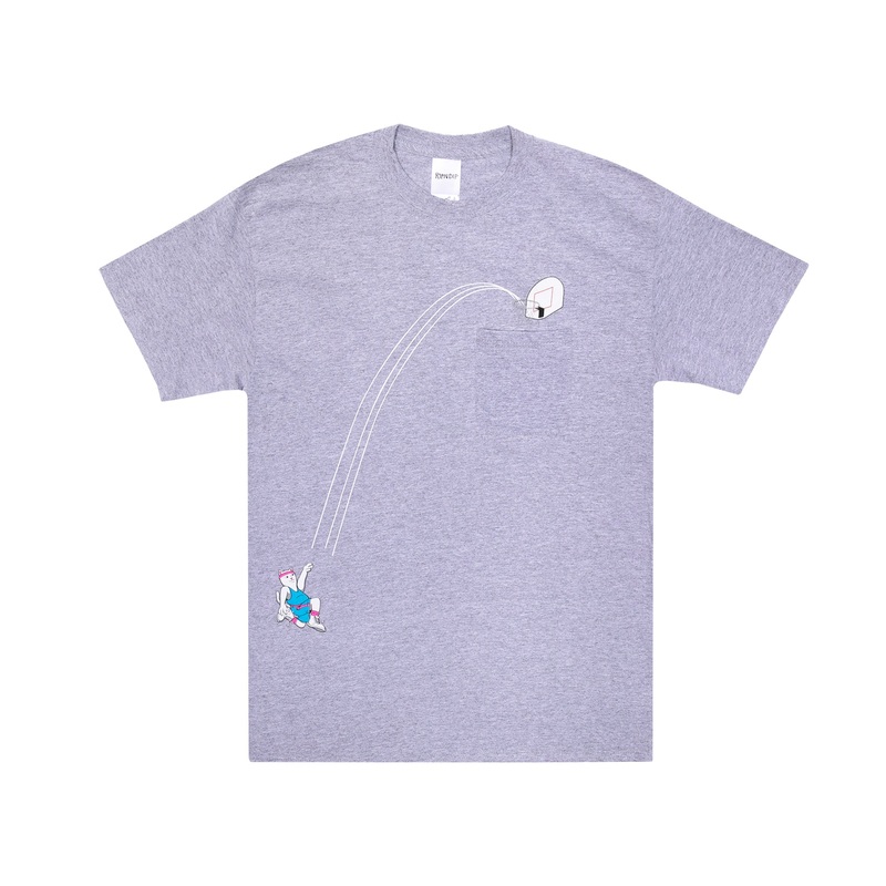 Hoops Pocket Tee (Heather Grey )