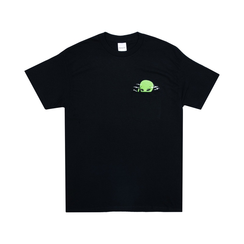 Smoking Alien Pocket Tee (Black)