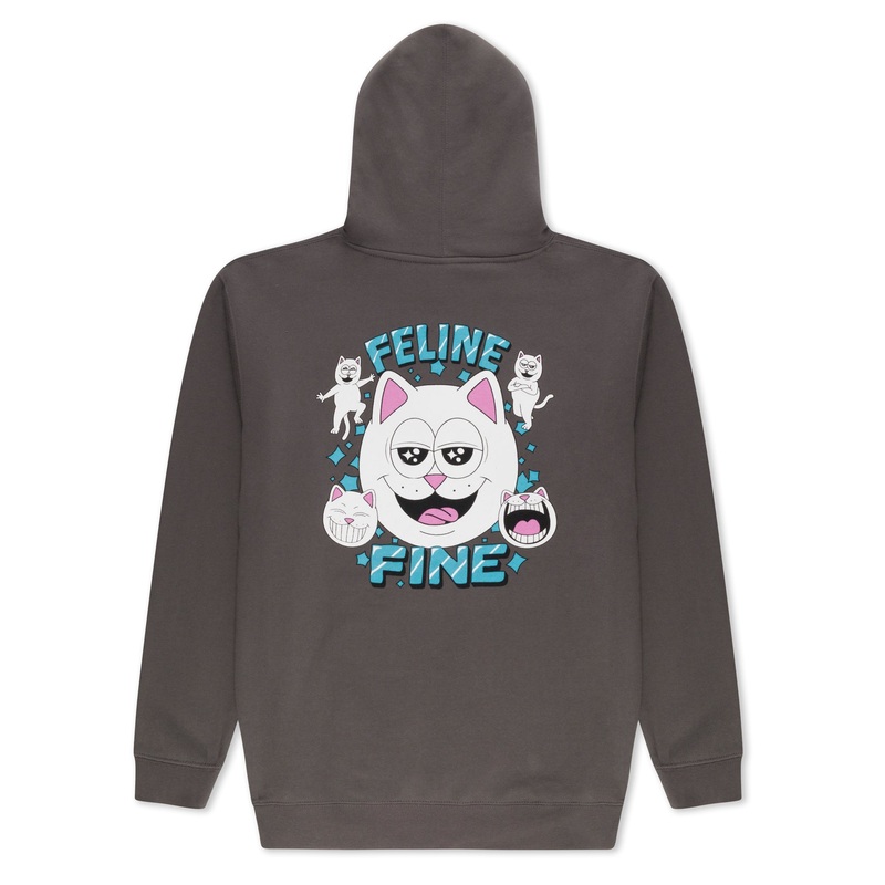 Feline Fine Hoodie (Charcoal)|Small|Medium|Large|XL|XXL