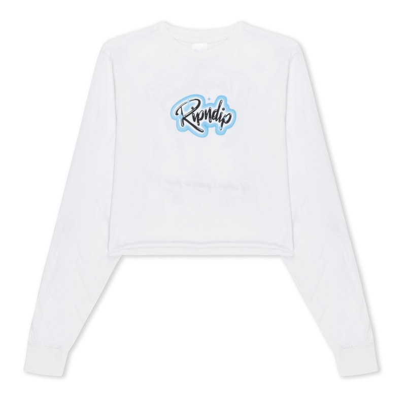 In Loving Memory Cropped Long Sleeve (White)