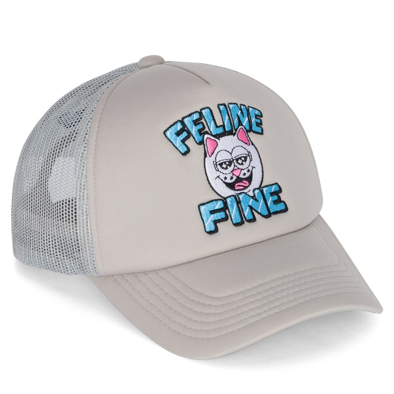 Feline Fine Trucker Hat (Cream)