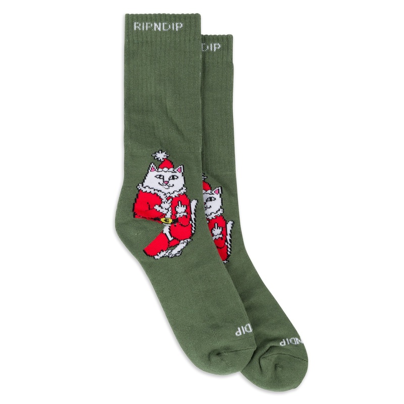 Lord Santa Socks (Olive)|One Size