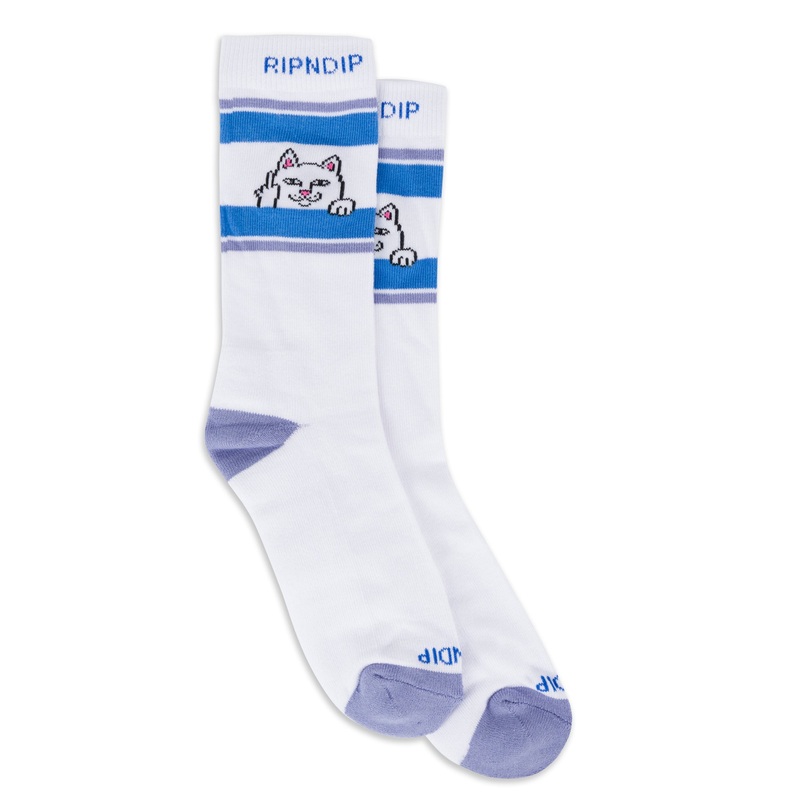 Peeking Nermal Socks (White/Lilac)