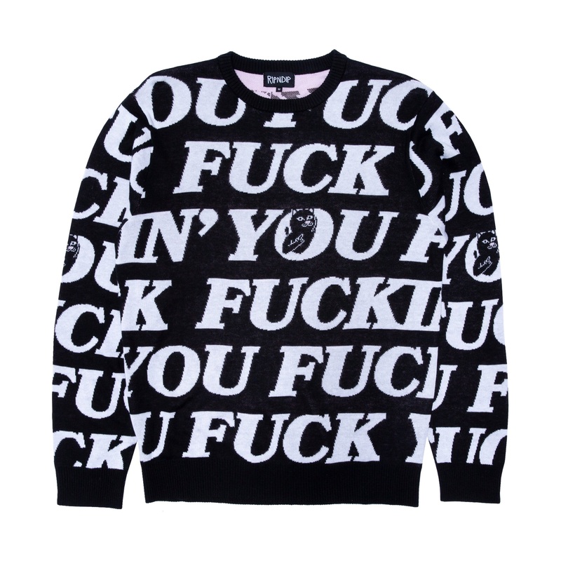 Fuck You Knit Sweater (Black)|Small|Medium|Large|XL