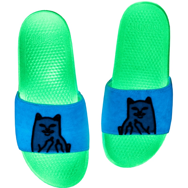 Lord Nermal Glow in the Dark Slides (Blue/Neon)