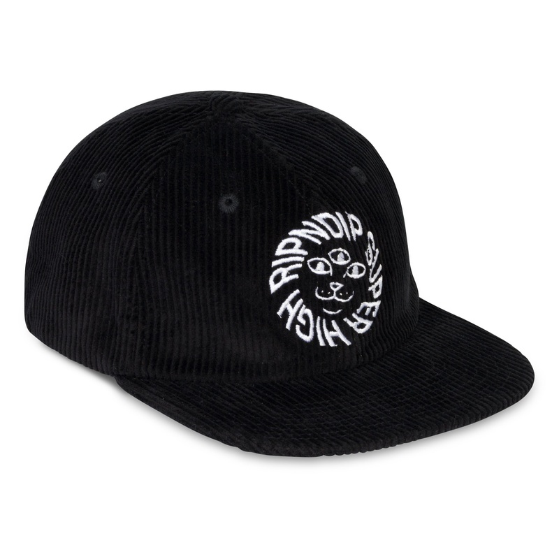 Kinetic Field 6 Panel Corduroy Strapback (Black)