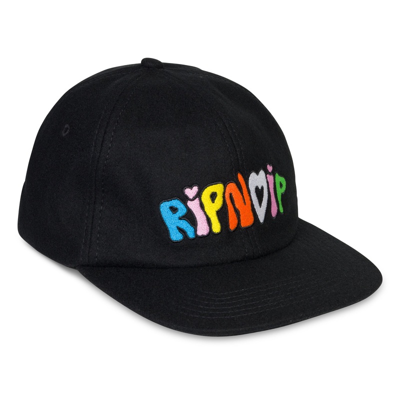 Taste The Rainbow Wool Snapback  (Black)