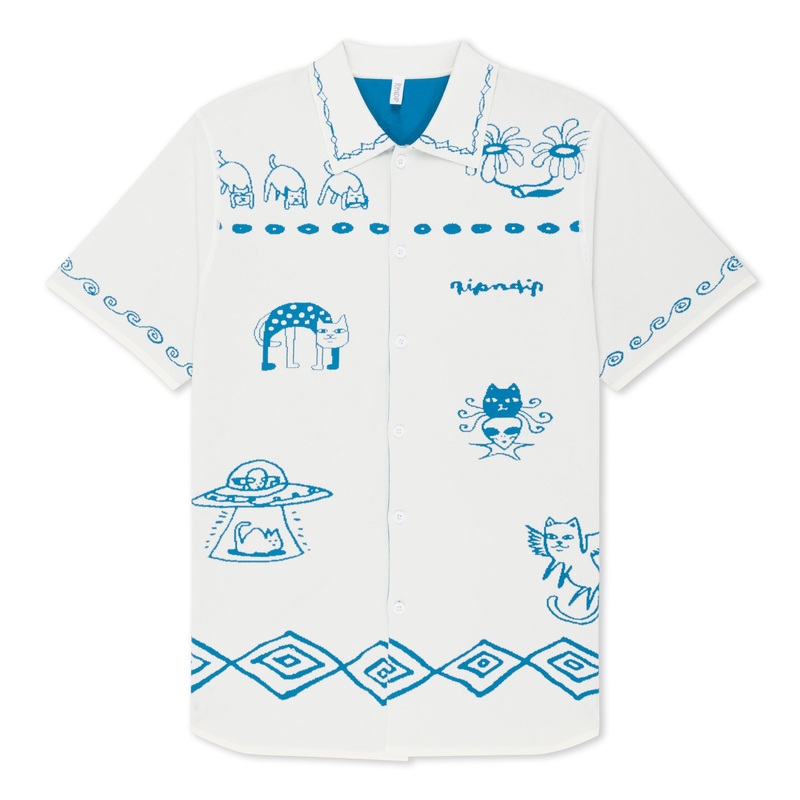 Blonded Knitted Reversible Button Up (Off White)