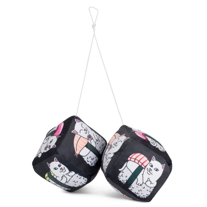 Sushi Nerm Fuzzy Dice (Black)|One Size
