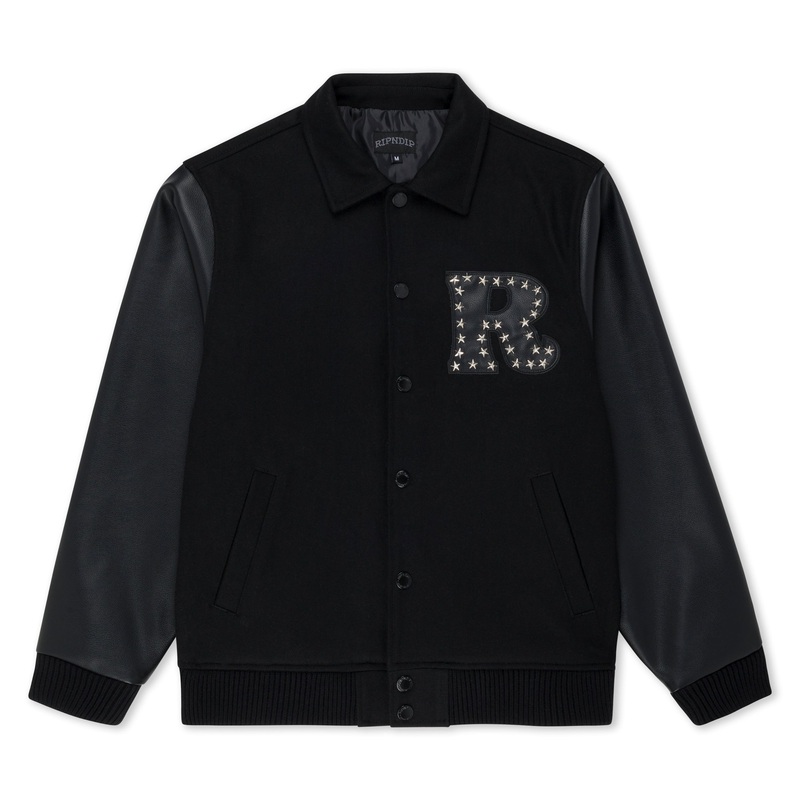 Rari Varsity Jacket (Black)|Small|Medium|Large|XL|XXL