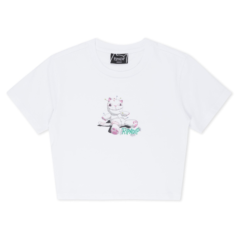 Travis Cropped Baby Tee (White)