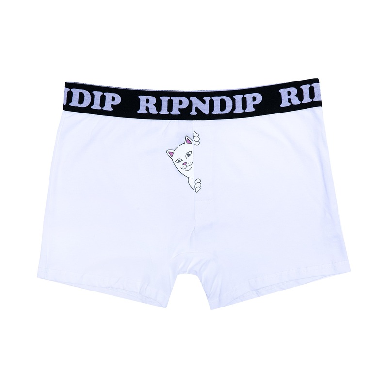 Peek A Nermal Boxers  (White)|XS|Small|Medium|Large|XL