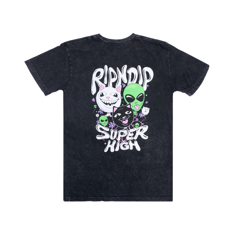 Super High Tee (Black Mineral Wash)