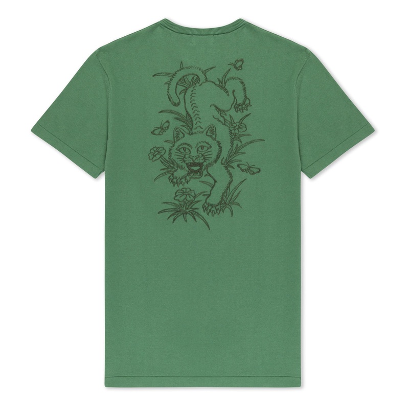 Crouching Nerm Knit Tee (Forest)