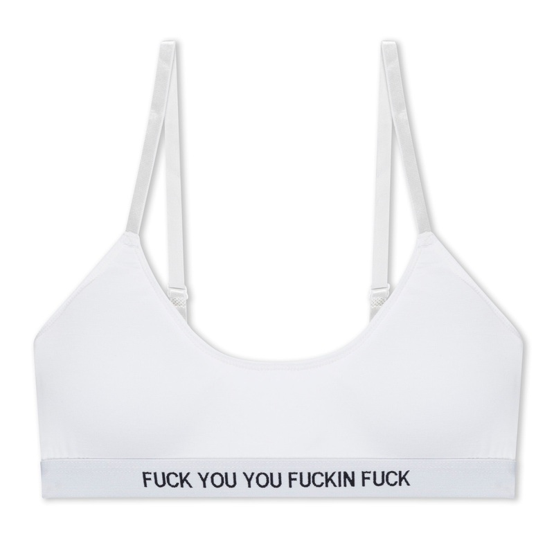 Fuckin Fuck Bralette (White)|XS|Small|Medium|Large|XL