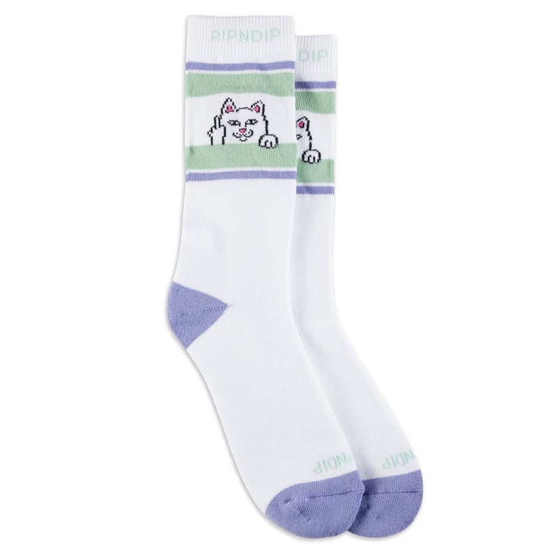 Peeking Nermal Socks (Lilac/Sage)
