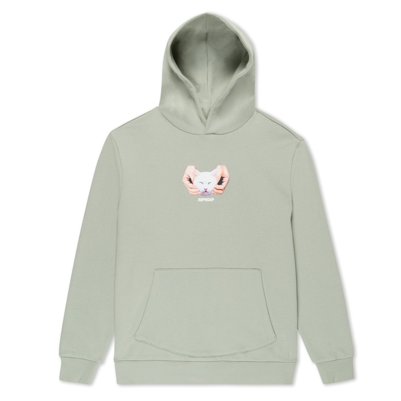 Happy Kitty Hoodie (Sage)|Small|Medium|Large|XL|XXL