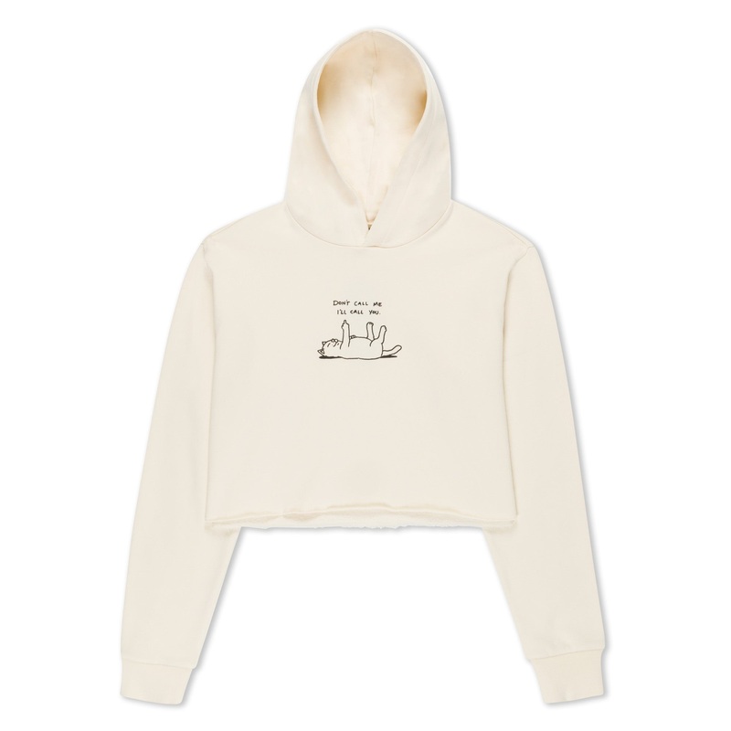 Don’t Call Me Cropped Hoodie (Natural)