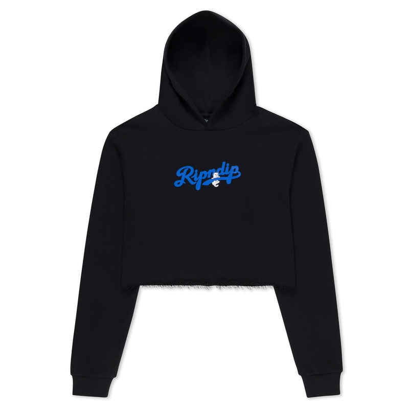 Los Ripndip Cropped Hoodie (Black)