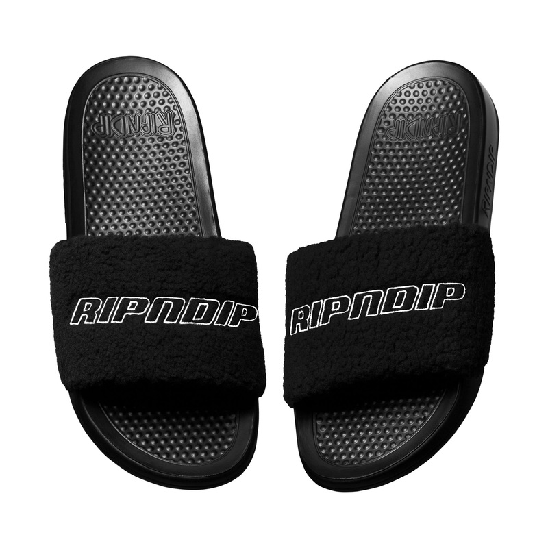 Ripndip Sherpa Slides (Black)|Mens 4 | Womens 5.5|Mens 5 | Womens 6.5|Mens 6 | Womens 7.5|Mens 7 | Womens 8.5|Mens 8 | Womens 9.5|Mens 9 | Womens 10.5|Mens 10 | Womens 11.5|Mens 11 | Womens 12.5|Mens 12 | Womens 13.5|Mens 13 | Womens 14.5