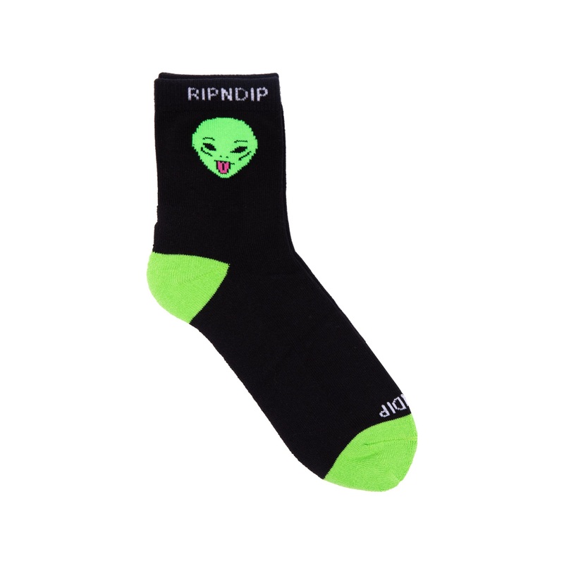 We Out Here Mid Socks (Black)|One Size
