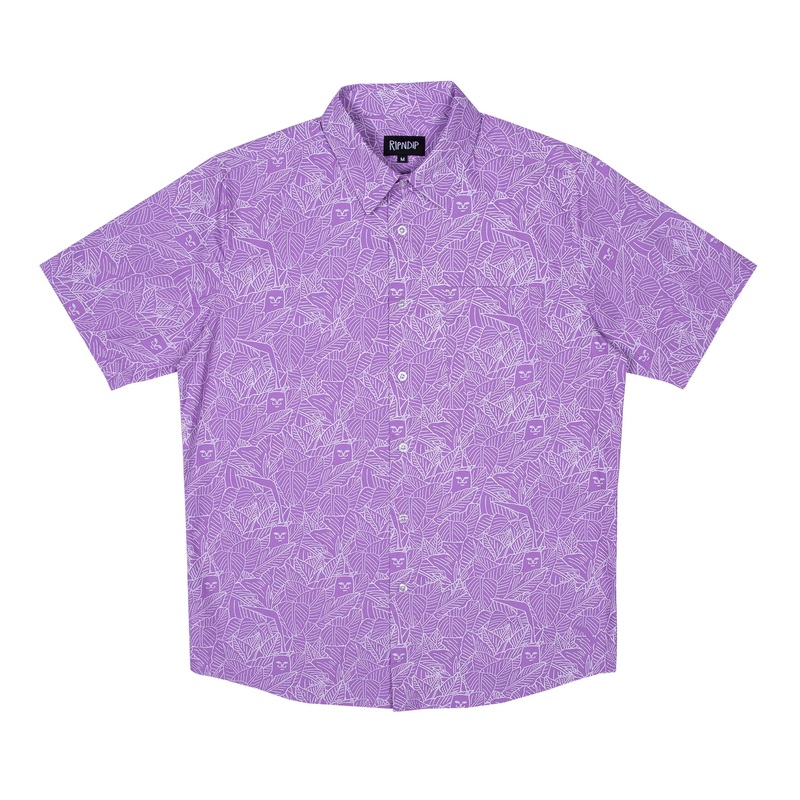 Nermal Leaf Button Up (Purple)