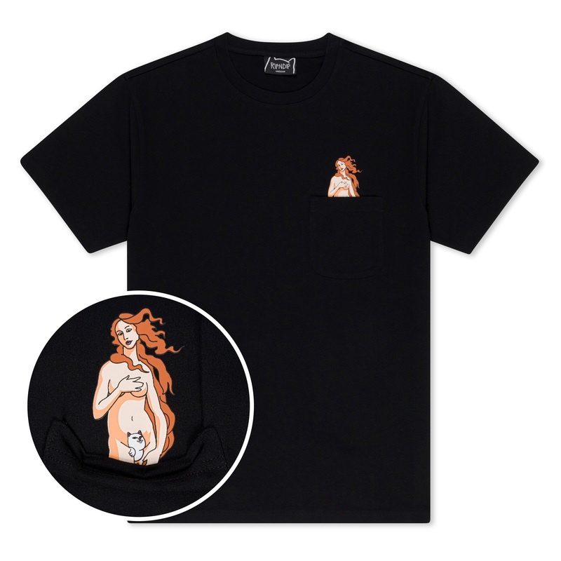 Artemis Pocket Tee (Black) 7.5oz