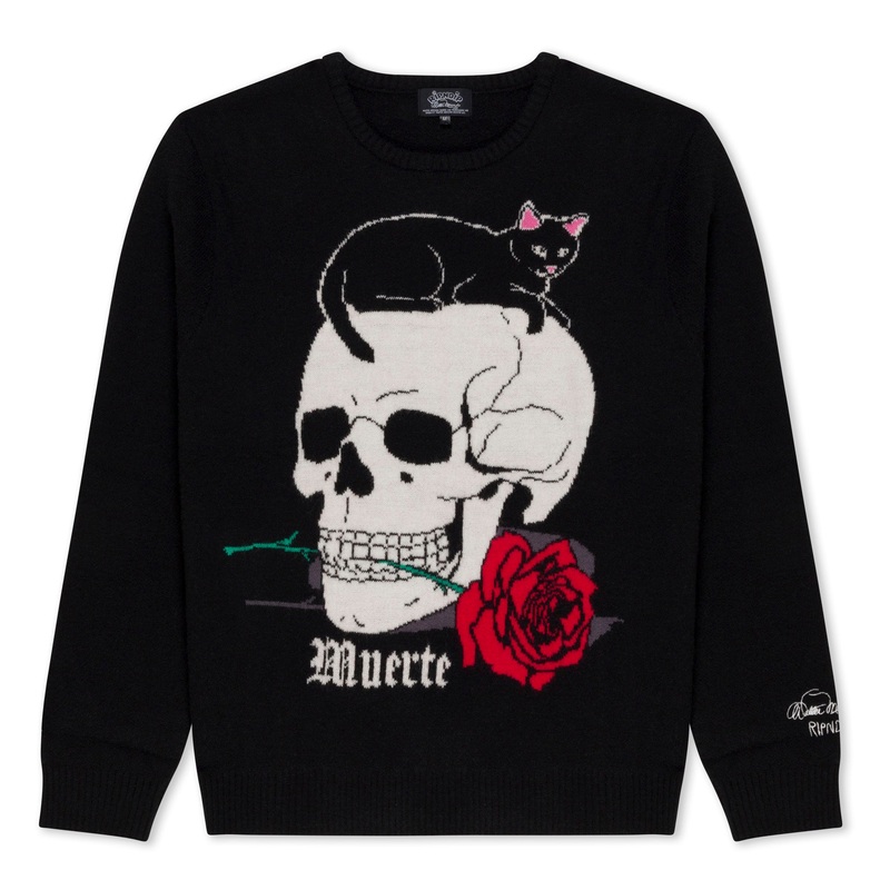 Muerte Knit Sweater (Black)|Small|Medium|Large|XL|XXL