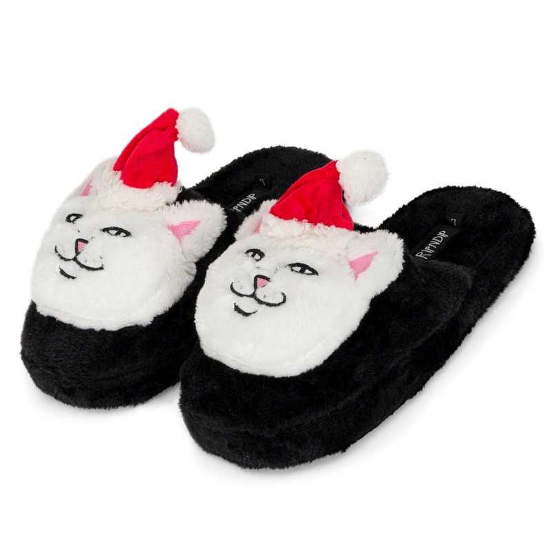 Lord Santa Fuzzy House Slippers (Multi)