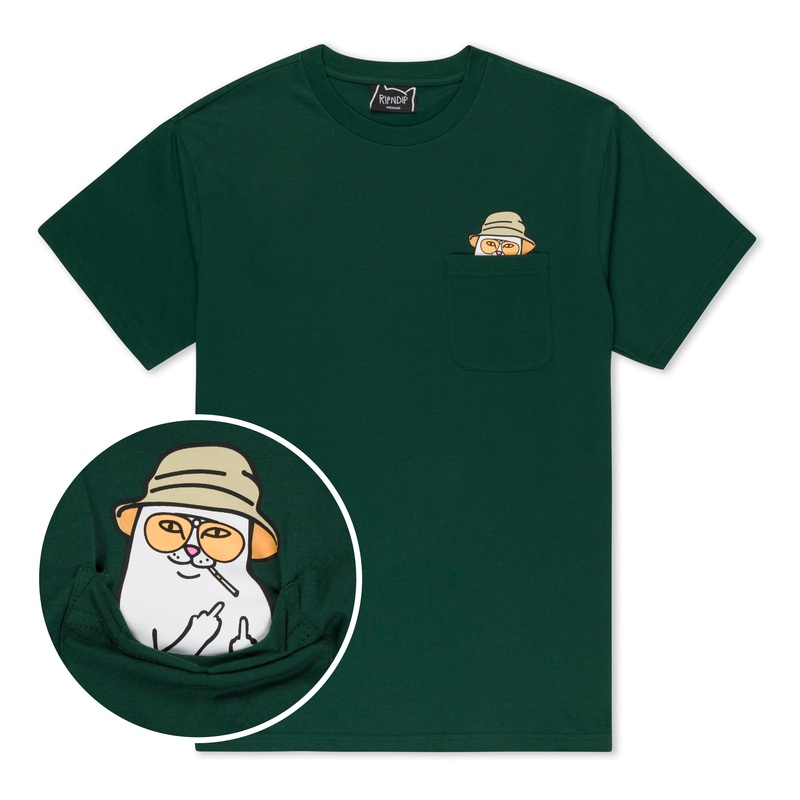 Nermal S Thompson Pocket Tee (Hunter Green)