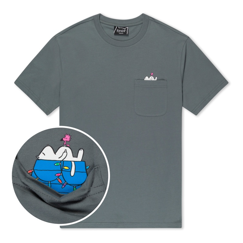 Christmas Nerm Pocket Tee (Charcoal)