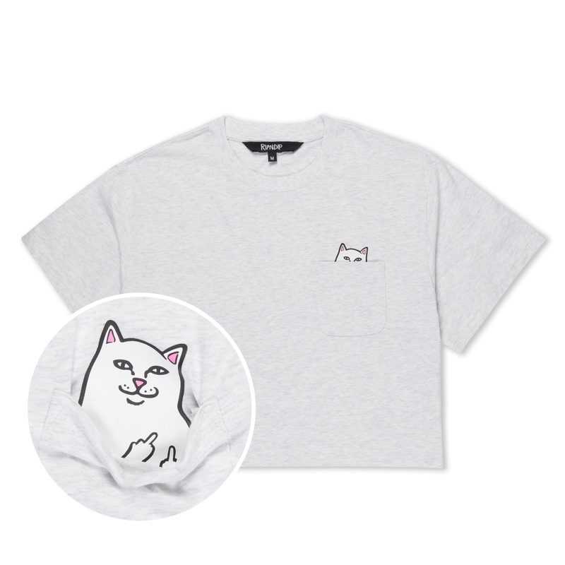 Lord Nermal Cropped Baby Pocket Tee (Ash Heather)