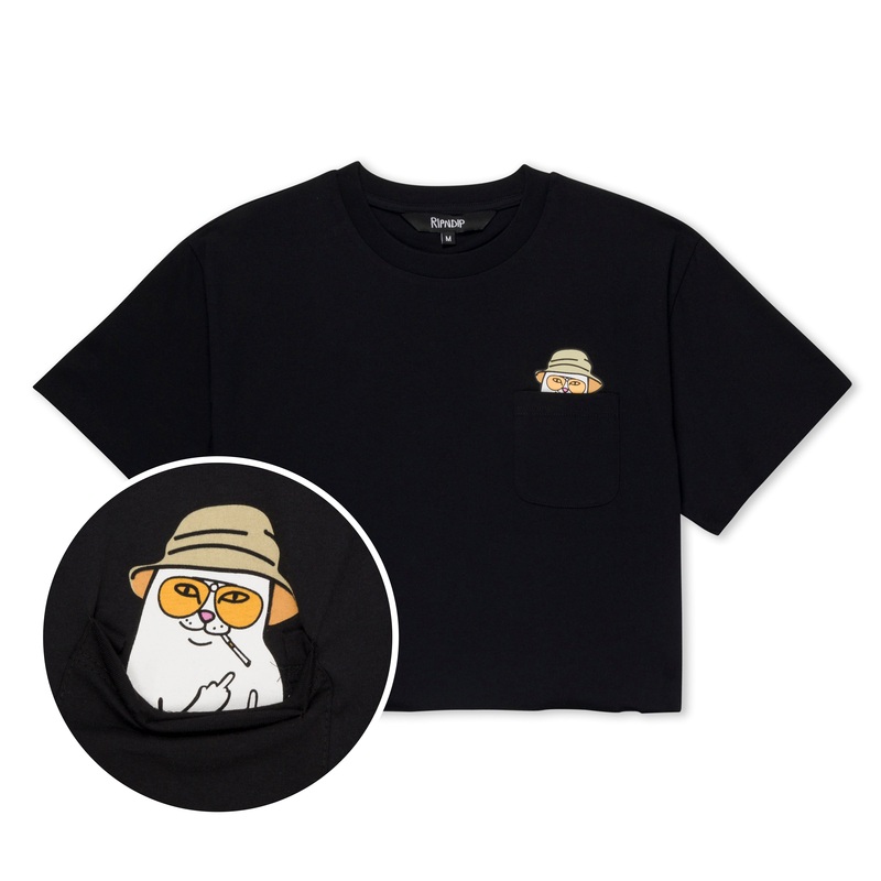 Nermal S Thompson Cropped Baby Pocket Tee (Black)