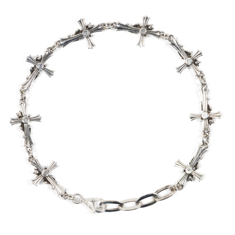 Chrome Cross Bracelet (Silver)