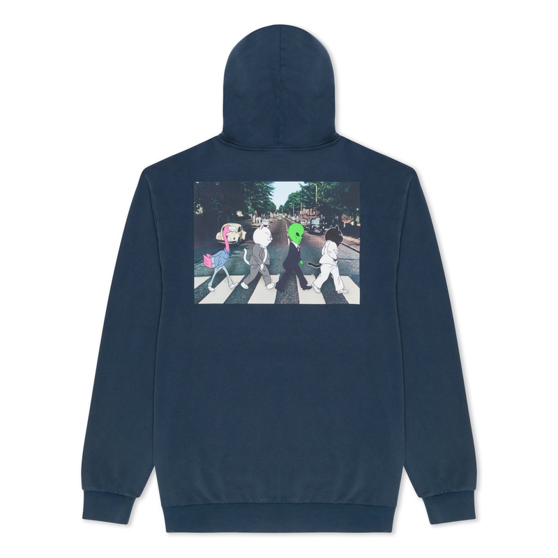 Crosswalk Hoodie  (Navy Vintage Wash)