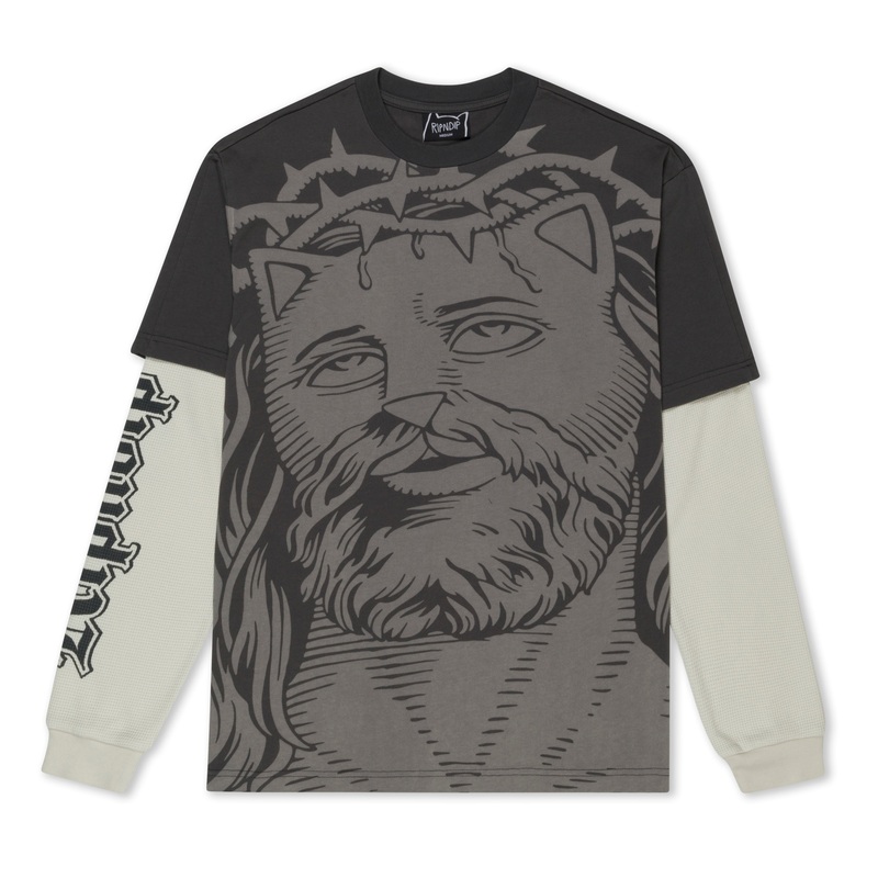 Lord Savior Double Long Sleeve Tee (Dark Charcoal)