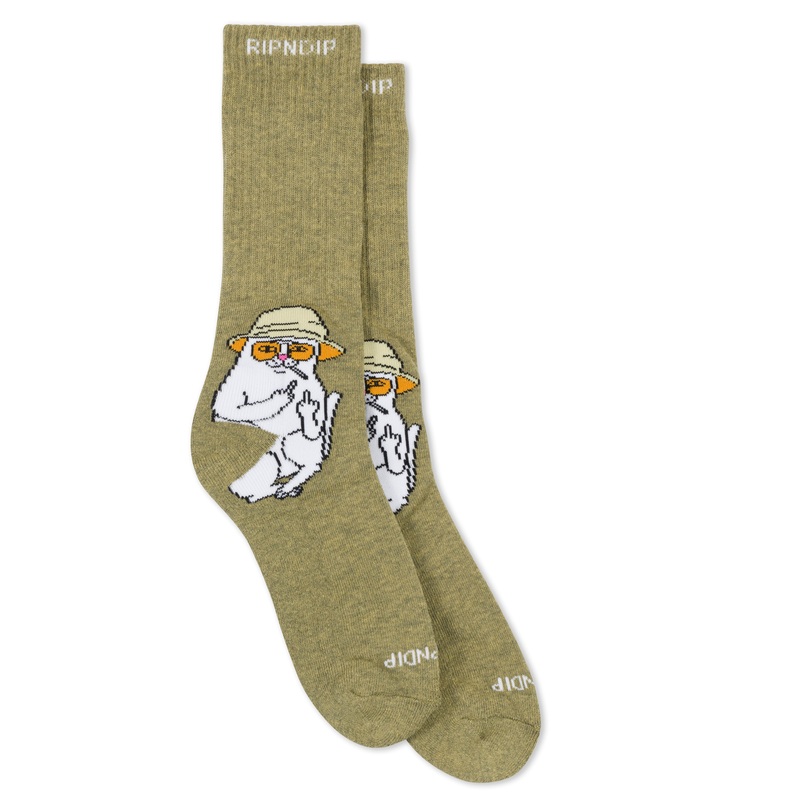 Nermal S Thompson Socks (Heather Olive)