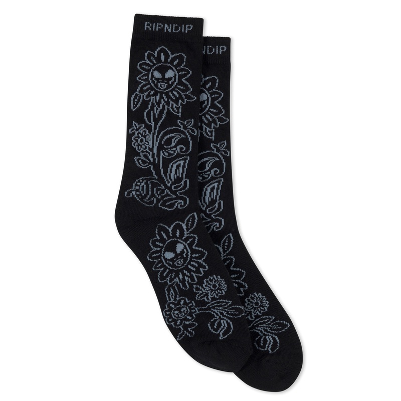 Space Garden Socks (Black)|One Size