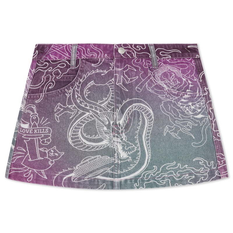 Trace Denim Skirt (Multi)|XS|Small|Medium|Large|XL