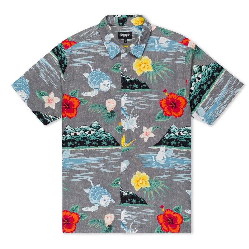 Islanders Button Up Shirt (Charcoal)