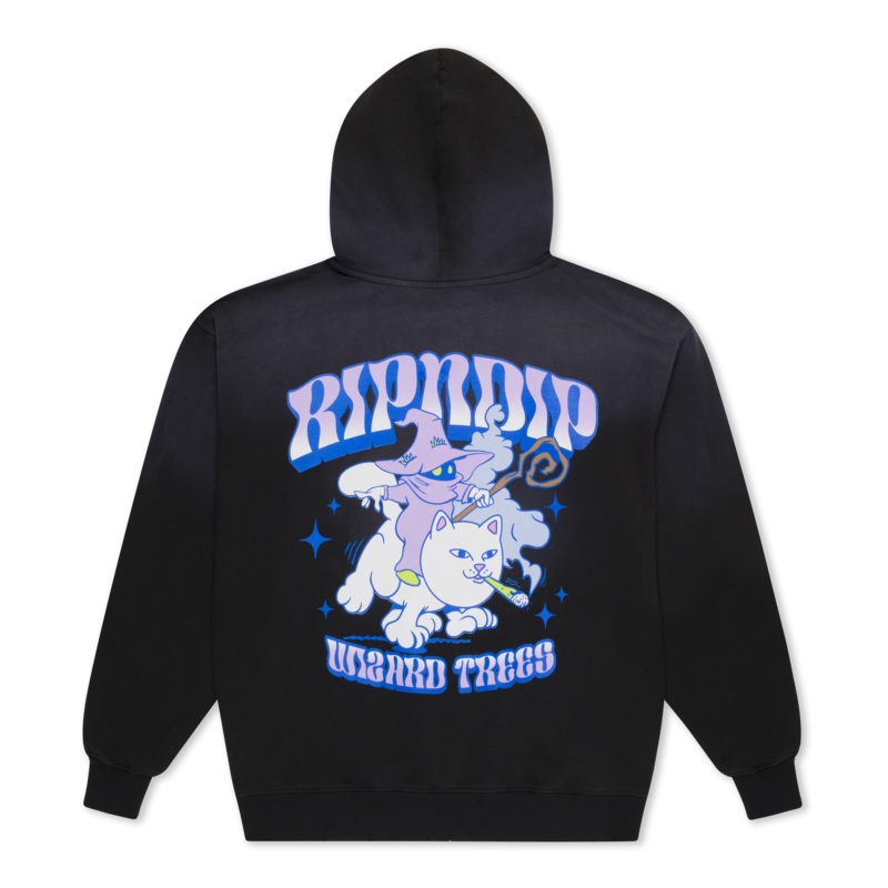 Ripndip Wizard Trees Riding High Hoodie (Washed Black)