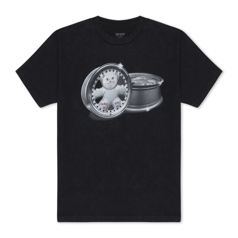 Nerm Wheels Tee (Black Vintage Wash)