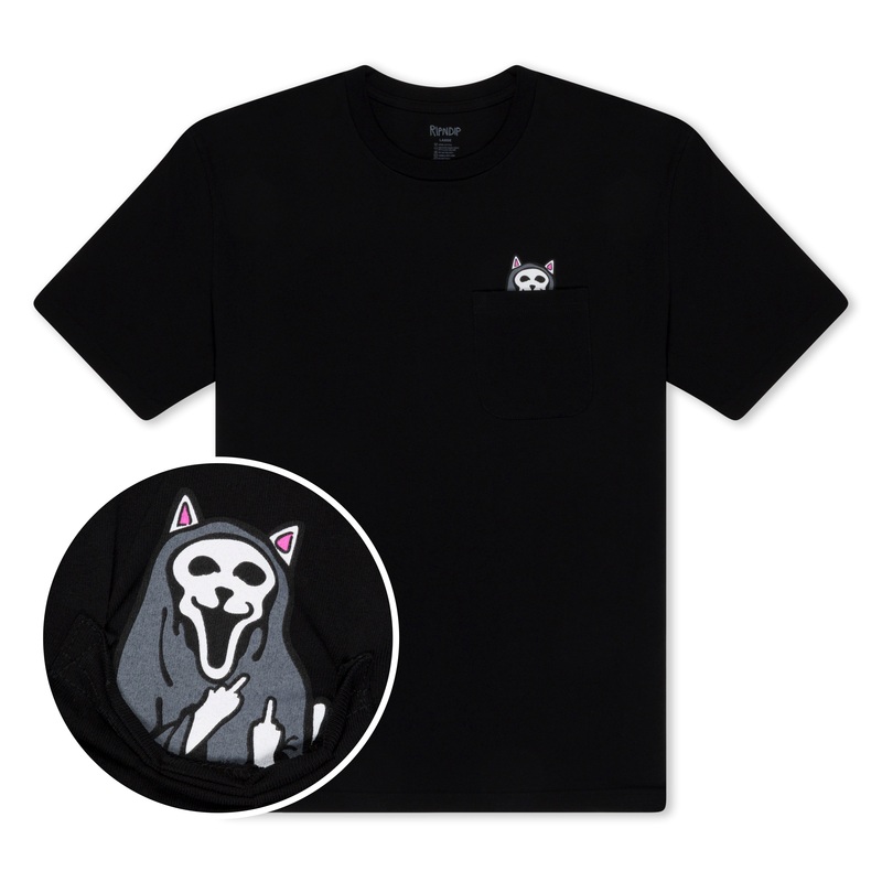 Trick Or Treat Pocket Tee (Black)