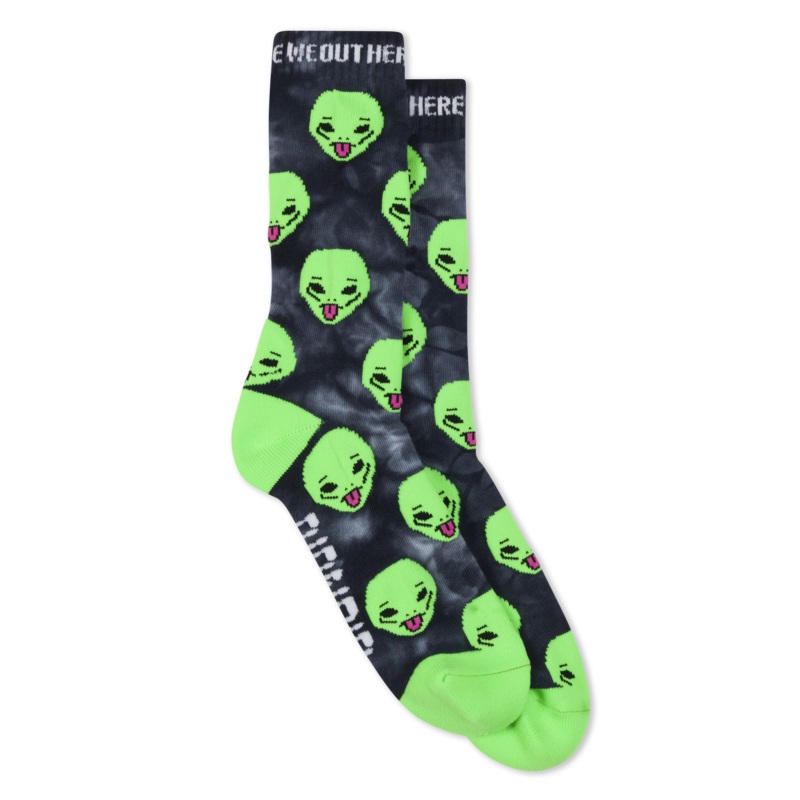 We Out Here Socks (Black Lighting Wash)