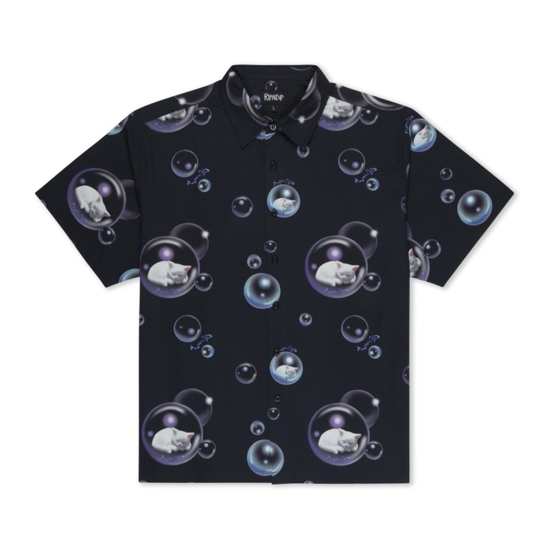 Bubbles Button Up Shirt (Black)
